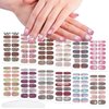WOKOTO 12 Sheets Nail Stickers Full Nail Wraps for Women Nail Art Stickers Self Adhesive Mix Design Nail Polish Strips Gel Nail Strips StickersFor Women Nail Art Decals Stick On Nails Polish Stickers