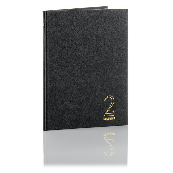 Wilson Jones Hardbound Accounting Journal, 9.25 x 7 Inches, 2 Columns, 80 Pages, 30 Lines per Page, Black (W74102A)