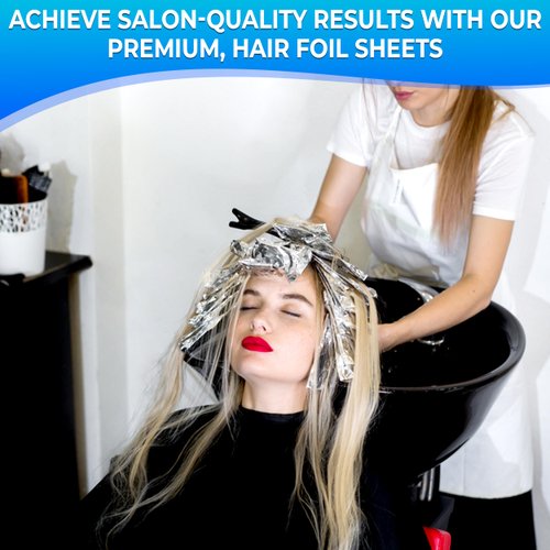 Foilman 5x8 High Quality Ultra Soft Pre-Cut Aluminum Foil Sheets, Hair Foils for Coloring and Highlighting - 500 Sheets - Color Silver
