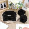 EIMMBD Face Wash Headband Wristband Set, Wrist Towels for Washing Face, Microfiber Face Washing Wristbands Makeup Headband Spa Wash Towel Band Absorbent Wrist Sweatband for Women (Black, 9 PCS)