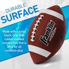 Franklin Sports Junior/Youth Football - Grip-Rite 100 - Kids Junior Size - Durable Outdoor Rubber Football - Brown/White