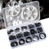 350 Pcs retaining rings, Snap Rings Assortment Kit, Circlips Snap External Retaining Rings, C Clips, External Circlip Snap External Retaining C-Clips Rings Set, 15 Sizes
