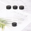 Kesell 12 Pack of 3 inches, 30 ML, Clear Glass Bottles Storage Container Sample Cosmetic Herb Spice Specimen Vials with Black Phenolic Screw on Caps