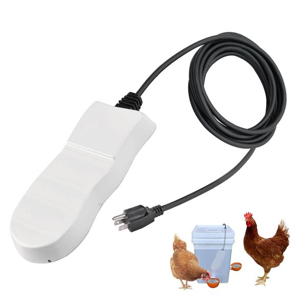 comincia Heated Chicken Waterer Deicer,250Watt Thermostatic Control Chicken Water Heater Mini Size Water De-icer for Poultry