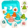 FNQUTOY Dinosaur Matching Eggs Toys for Toddlers- Sensory Fun Educational Learning Fine Motor Puzzle Matching Games Best Easter Basket Stuffers Birthday Gifts for 1-3 Years Old Boys Girls