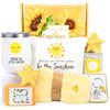 Get Well Soon Gift Baskets for Women, 9pcs Care Package for Women, After Surgery Recovery Gifts for Women, Feel Better Gifts Thinking Of You Gifts - Sending You Sunshine Box for Sick Friend