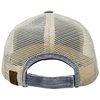 Funky Junque Distressed Trucker Hat - Washed Grey/Beige Mesh