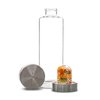 VitaJuwel ViA HAPPINESS | Crystal Water Bottle (glass, 16.9 fl.oz.) with Jade, Orange Calcite, Carnelian & Clear Quartz for Optimism, Good Luck, Motivation