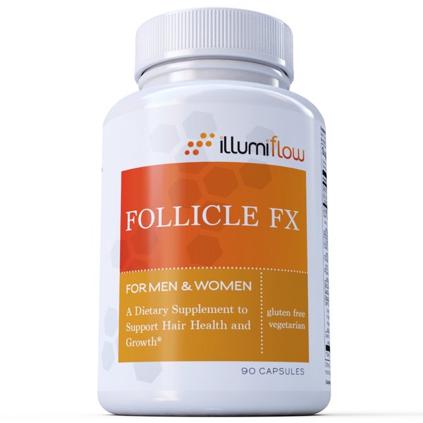 illumiflow Hair Growth Vitamins, Block DHT and Nourish Follicles, 15 Ingredients Scientifically Formulated for Thick and Healthy Hair, for Men and Women. Compliments Laser Caps.
