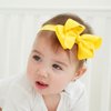 jollybows 40pcs Baby Girls Grosgrain Ribbon Hair Bows Headbands 4" Elastic Hair Band Hair Accessories for Infants Newborn- Natural Color Set