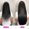 Clip in Hair Extensions Real Human Hair for Women Thick Remy Human Hair Extensions Brazilian Straight Human Hair Clip ins Natural Black Color 7pcs 20Inch 120g/set