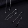 5Pcs Silver Stainless Steel Necklace Extender Chain Links Silver Lobster Necklace Extenders for Necklaces Bracelet Anklet Stainless Steel Chain Extenders for Jewelry Making (2in 3in 4in 5in 6in)