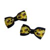 Bumble Bee Girls Hair Bow Set, Little Girl Bows, Pigtail Hair Bows, Toddler Hair Bows,