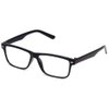 Calabria 4929 Designer Vintage Reading Glasses +3.25 Black Men Women Single Power Readers Trendy Stylish Sleek Eyeglass
