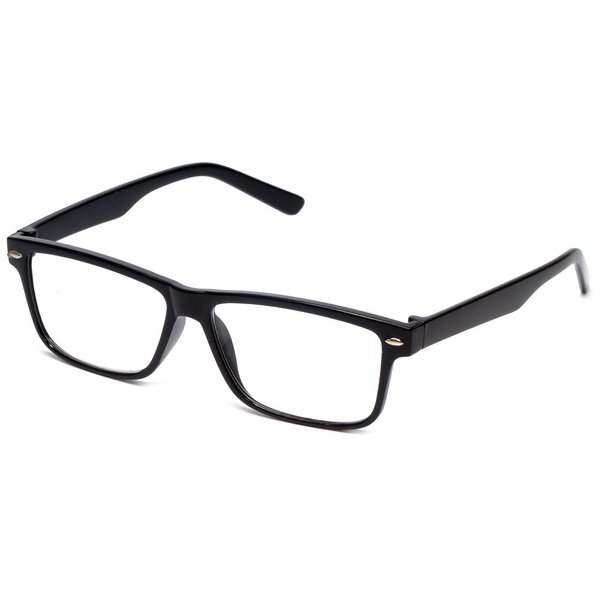 Calabria 4929 Designer Vintage Reading Glasses +3.25 Black Men Women Single Power Readers Trendy Stylish Sleek Eyeglass
