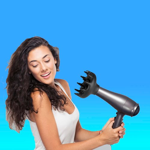 YingEnter Black Orchid Hair Diffuser, Hair Dryer for BlowDryers with 1.8-1.8 inch Diameter Nozzle, suitable for Curlyand Wavy Hair-Softness and Control Blow-out hair is softerfluffier