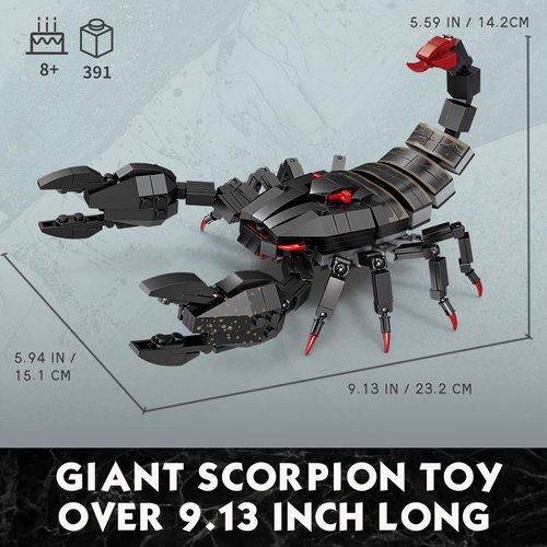 KAZI Scorpion Toy Building Set for Kids,Forest Bugs Building Kit,STEM Insect Toys for Girls Boys Age 8-14,Play and Display Animal Model,Gift Idea