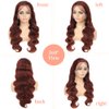KINSTAR 13x6 Reddish Brown Lace Front Wigs Human Hair HD Lace Front Wigs Human Hair 180 Density Body Wave Frontal Wigs Human Hair with Baby Hair Colored Glueless Wigs 12Inch