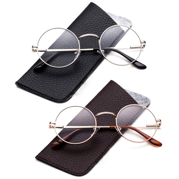 Glasses Hippy Vintage Retro Round Sunglasses & Clear Lens Glasses