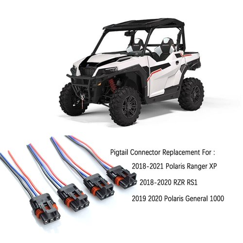 Pulse Power Plug Pigtail Connector Compatible with 2018 2019 2020 2021 Polaris Ranger XP 1000/ RZR/Pro RS1 General Pulse Bus Bar Harness Pigtail Connector (6Pcs Black Red Blue)