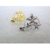 Small gold or silver flower hair barrette alligator clip bridal clip bridal (Primary color: Gold)