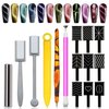 DANNEASY 15pcs Cat Eye Magnet for Nails Nail Magnet for Nail Art Magnetic Gel Polish Gel Nail Polish Pens Magnet Wand Nail Magnetic Stand Ombre Nail Design Kit Nail Art Tools