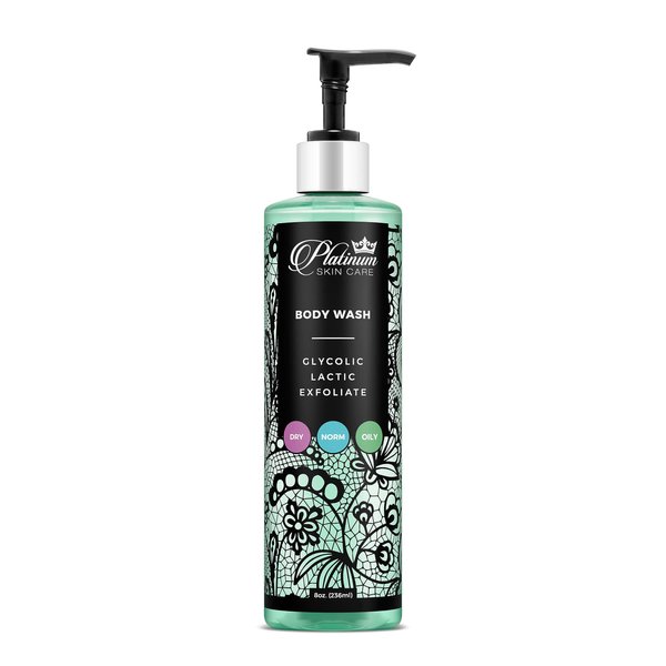Platinum Skin Care Glycolic & Lactic Bodywash 8.5oz.
