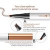 Yulinlon Q707 4 Tipped Precise Brow Pen – Long-Lasting Waterproof Eyebrow Pencil for Natural, Defined Brows – Easy to Use, Suitable for All Skill Levels (Dark Coffee)