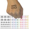 Boxers Men Underwear Hearts Temporary Tattoo Water Resistant Fake Body Art Set Collection - White (One Sheet)