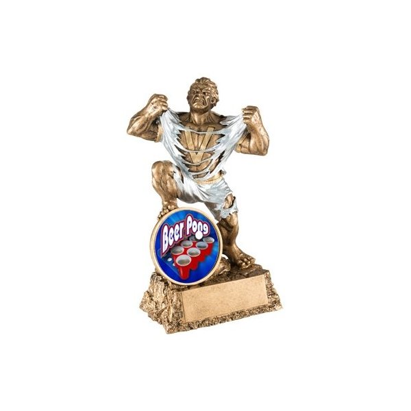 Beer Pong Monster Trophy with 3 Lines of Custom Text