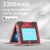 RG35XXSP Handheld Game Console RG35XX SP Clamshell Retro Game Console with 64G TF Card Portable Gaming Console with 3.5 inch Screen 3300mAh Battery 5G WiFi Bluetooth HD and TV Output Red Transparent