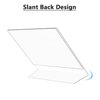 MaxGear Sign Holder 4X6 inches Slanted Acrylic Sign Holders Plastic Display Stand Clear Paper Holder Tabletop Picture Frame for Office, Home, Restaurant, Exhibition, Reception-Landscape, 6 Pack