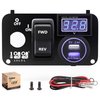 10L0L Golf Cart Key Switch Console Plate Panel for EZGO TXT PDS 2003-up Electric, Equipted Forward Reverse Switch & LED Digital Voltmeter & 12V 3.0 Fast Charger Dual USB Socket