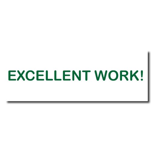 Large Self-Inking School Stamp, Excellent Work Stamp with Blue Ink, Ideal for School Psychologists - 7/8 x 2-1/4, Durable, Easy to Use, Ideal for Grading and Encouraging Students, Blue Ink Stamp