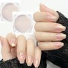 2 Boxes White Pearl Chrome Nail Powder, Mirror Effect Aurora Magic Pearlescent White Nail Powder Pigment, Glitter Nail Art, Holographic Ice Aurora Dust Nail Powder for Manicure Decorations