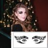 Face Eye Tattoo Stickers Eyeline Eye Shadow Temporary Tattoo Stickers for Women Men Face Eye Makeup Halloween Decals Party Supplies