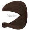 WENNALIFE Genius New Weft Hair Extensions Real Human Hair, 16" 50g Chocolate Brown Sew in Hair Extensions Natural Luxury Remy Human Hair Extensions for Women Straight Invisible Extensiones de Cabello