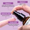Hyaluronic Acid, Vitamin C Face Serum, Vitamin E, Anti Aging Serum with Vitamin C and Hyaluronic Acid Serum Targets Dark Spots and Wrinkles, Face Serum for Women and Men by YEOUTH