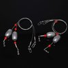 Fishing Egg Sinker Weight Rigs 6pcs Flounder Rig Saltwater Fishing Wire Leader with Egg Sinker Swivels Snap, Grouper Bottom Fishing Rigs