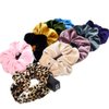 Premium Velvet Scrunchie with Zipper Pocket - 10 Pcs Scrunchy Hidden Hair Scrunchie Ponytail Holder Elastic Bands Gift for Friend (10PACK) Multicolor