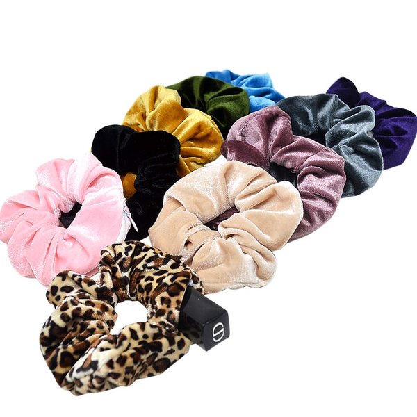 Premium Velvet Scrunchie with Zipper Pocket - 10 Pcs Scrunchy Hidden Hair Scrunchie Ponytail Holder Elastic Bands Gift for Friend (10PACK) Multicolor