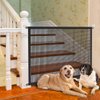 Dog Gate for Stairs Pet Gates for The House: Dogs Screen Mesh Gate for Doorways Stairways Indoor Safety 29 inch Tall, 34 inch Wide