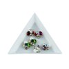 6pcs White Triangle Bead Sorting Trays,Magical Tray for Rhinestones for Flipping Flatback Rhinestones, HJ-NA113