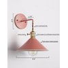 iYoee Wall Sconce Lamps Lighting Fixture with on Off Switch,White Macaron Wall lamp E26 Edison Copper lamp Holder with Frosted Paint Body Bedside lamp Bathroom Vanity Lights