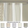 INK+IVY Imani Tufted Chenille 100% Cotton Shower Curtains Machine Washable, Modern Home Bathroom Décor Bathtub Privacy Screen, 72" x 72", Ivory