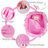 Baby Doll Cradle Bassinet Portable Doll Carrier Carry Bag Doll Bed,Baby Doll Accessories Playset,Soft Pillow Quilt Blanket Plush Bear,for 8-9-10-11-12 Inch Smaller Alive Baby Doll Pretend Play Toy