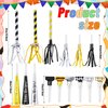 Poen 150 Pieces 2025 New Year's Eve Party Favors Glitter Party Noise Maker 30 Blowers 30 Horns 30 Noisemakers 30 Musical Whistle Blowers 30 Fringed Metal Blowouts for Christmas New Years Party Favor