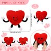Syhood 4 Pcs Heart Stuffed Plush for Valentine's Day Gifts Plush Figure Toys Red Heart Stuffed Toys Red Heart Pillow for Boys Girls Party Favors Classroom Prizes Birthday Gift(Red)