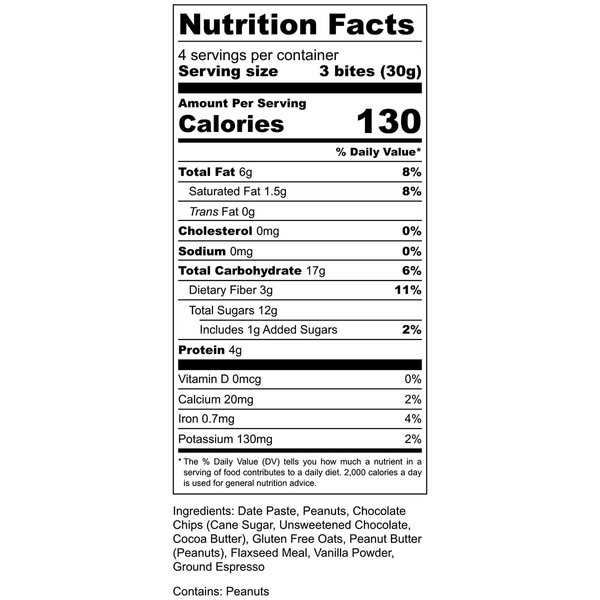AMG Snacks Espresso Energy Bites | 4.3 oz, Pack of 3 (36 Bites Total) | Date and Nut Energy Snacks Protein Bars | Non GMO, Gluten Free, Vegan Protein Bites | Made with All Natural Ingredients