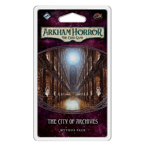 Arkham Horror The Card Game The City of Archives MYTHOS PACK - Unearth an Otherworldly Realm! Cooperative Living Card Game, Ages 14+, 1-4 Players, 1-2 Hour Playtime, Made by Fantasy Flight Games